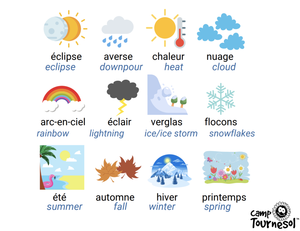 Free French Workbook on the weather